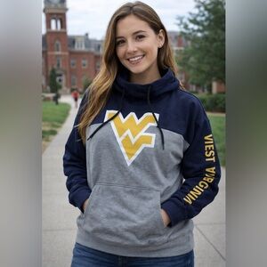 WVU Mountaineers Women’s Medium NCAA Pullover Lightweight Sweatshirt Colosseum